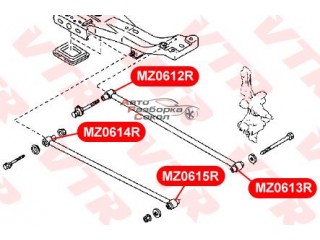 Сайлентблок заднего рычага Mazda 323 (BA) 1994-1998 71633 MZ0612R